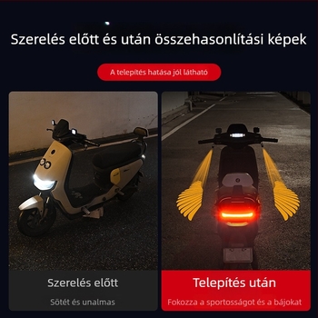 Angel Wings LED projektorlámpa motorkerékpárhoz – univerzális, 12-24V, 3W, elülső belső telepítés
