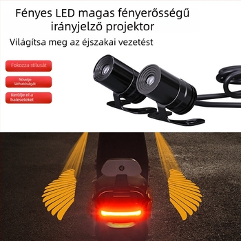 Angel Wings LED projektorlámpa motorkerékpárhoz – univerzális, 12-24V, 3W, elülső belső telepítés