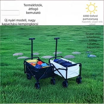 Összecsukható négykerekű kocsi vasvázas, hordozható tároló kocsi logónyomással és testreszabással