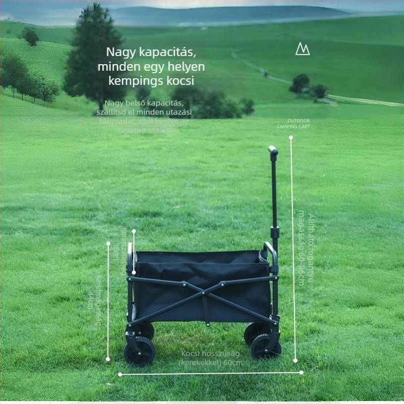 Összecsukható négykerekű kocsi vasvázas, hordozható tároló kocsi logónyomással és testreszabással