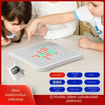 AI-vezérelt többfunkciós 10 az 1-ben Go/Gomoku/Dáma tábla — ABS anyag, oktató játék gyerekeknek