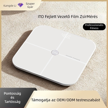 Kantli CF01 OKOS testzsír mérleg, testzsír és víz mérése, ABS + 5 mm edzett üveg panel, akkumulátoros