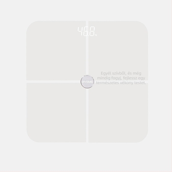 Kantli CF01 OKOS testzsír mérleg, testzsír és víz mérése, ABS + 5 mm edzett üveg panel, akkumulátoros