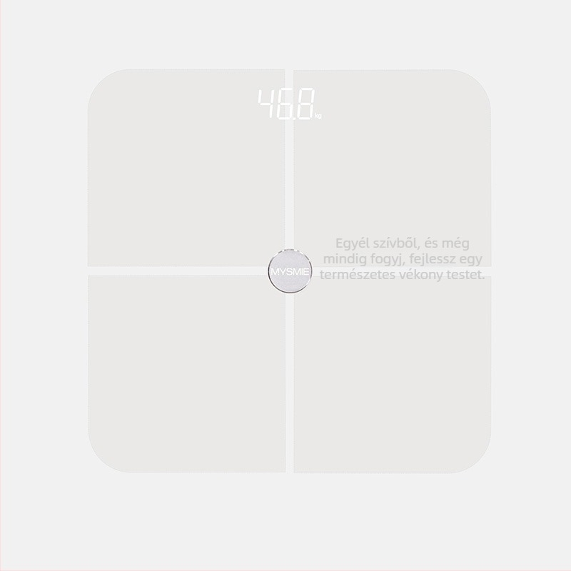 Kantli CF01 OKOS testzsír mérleg, testzsír és víz mérése, ABS + 5 mm edzett üveg panel, akkumulátoros