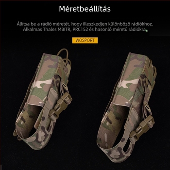 Wosport álcázó nejlon rádiótáska kültéri taktikai használatra, uniszex, kibővített kapacitás, 2023 téli megjelenés