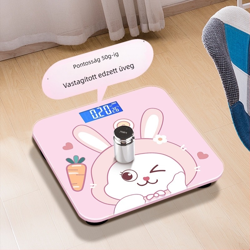 Háztartási használatra szánt súlymérő, Blue grapefruit márka, 180 kg teherbírás, elektronikus intelligens mérleg, dizájn: rajzfilm/koreai/aranyos