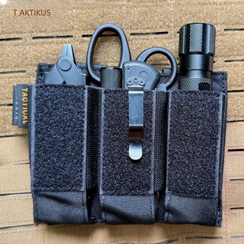 Taktikai tripla táras mellény 9 mm-es gyorskioldó hüvellyel, MOLLE-kompatibilis, 1000D nejlon, Tyco