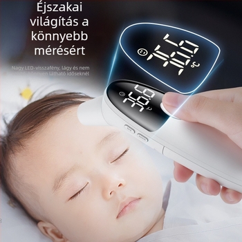 Sunflower orvosi minőségű hordozható fül-/homlokhőmérő, egy érintéssel történő hőmérséklet-mérés, modellek HSP-EWJ-010 és HSP-EWJ-011, 150 g