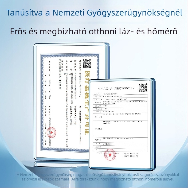 Sunflower orvosi minőségű hordozható fül-/homlokhőmérő, egy érintéssel történő hőmérséklet-mérés, modellek HSP-EWJ-010 és HSP-EWJ-011, 150 g