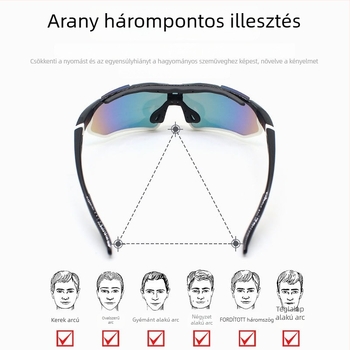 Polarizált kerékpáros szemüveg, TR-90, Jh-129 modell, szélálló, állítható orrnyereg-támaszok