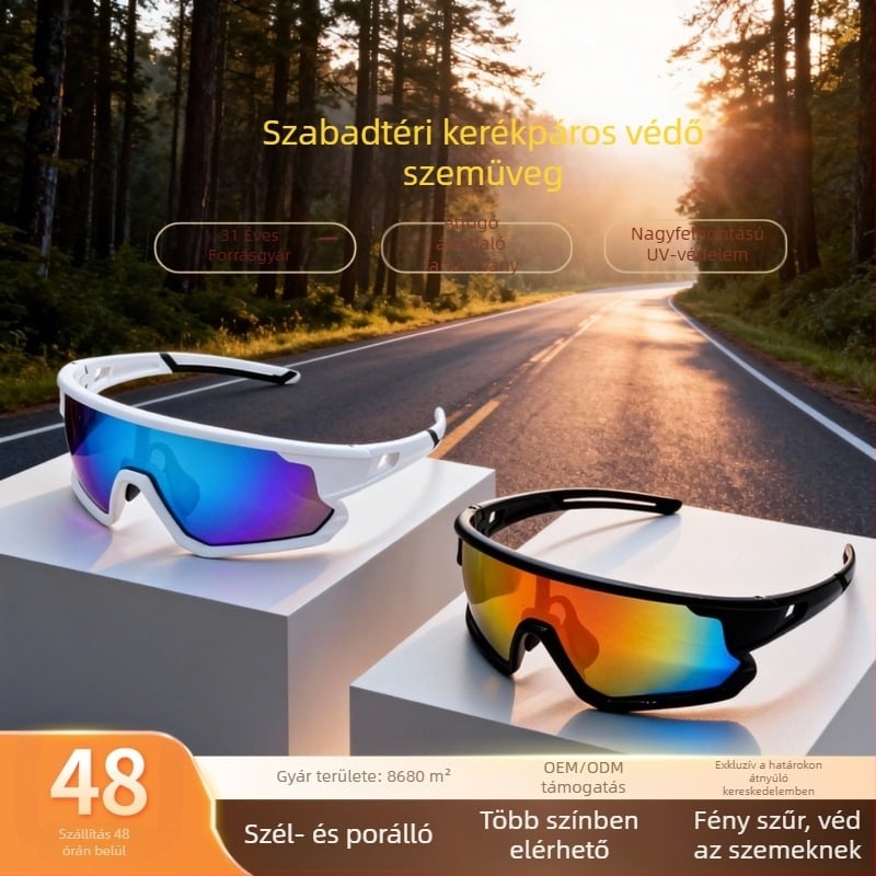 Polarizált kerékpáros szemüveg, TR-90, Jh-129 modell, szélálló, állítható orrnyereg-támaszok