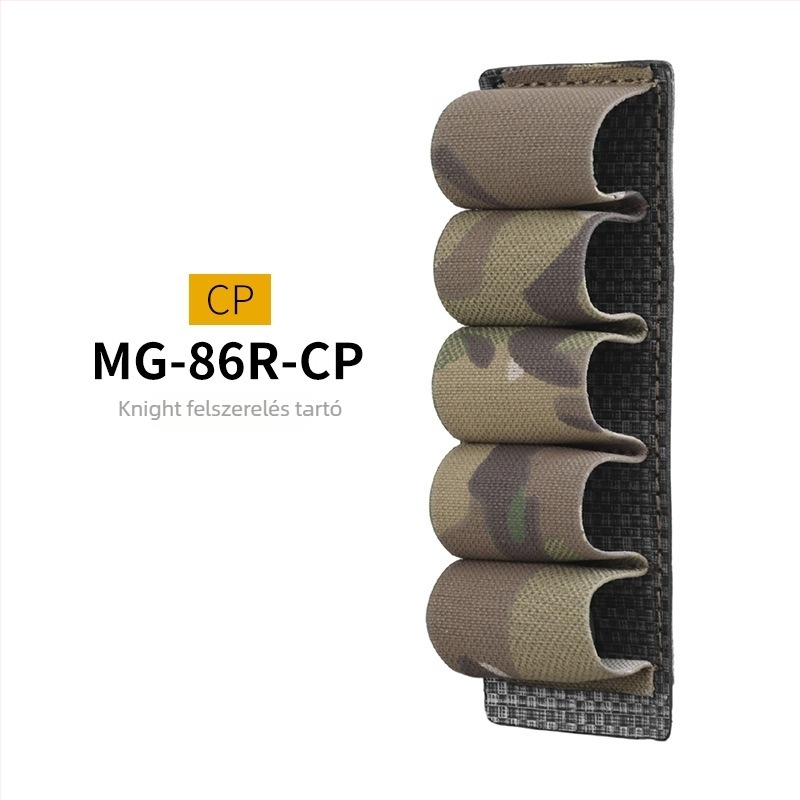 Wosport Kamuflált MOLLE függő elasztikus rögzítéssel, 5 lövés kaliber 12, kültéri katonai felszerelés