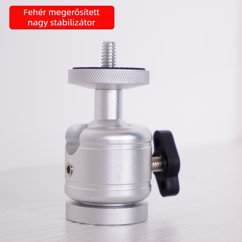 Fém gömbfejes projektor-tartó mennyezetre, univerzális állítás, 1/4-es standard menet, 6 mm