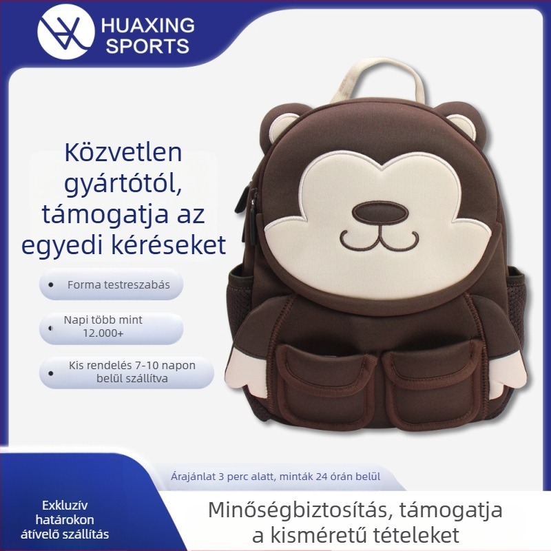 Gyerekeknek hátizsák animációs mintával, lélegző diving anyagból, ultra könnyű, kopásálló, terhet csökkentő, poliészter bélés, mindennapi használatra óvodában