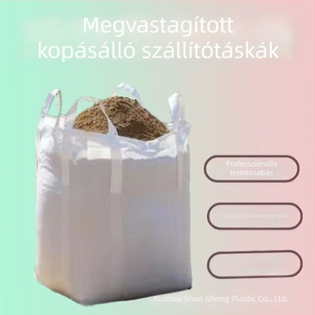 Nagy kapacitású ipari zsák, 1–1,5 tonna, négy emelőgyűrűvel, testreszabható