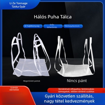 Nagy zsák négy emelőhurkkal, megerősített alj és lágy paletta