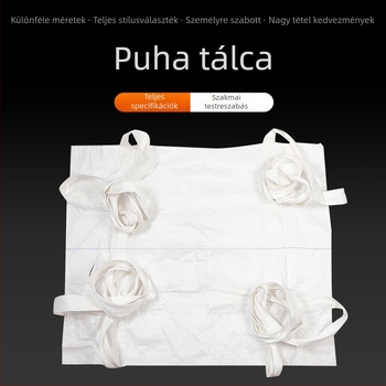 Cement vakolópor szállítására szolgáló bulk bag négy emelőfüllel és puha aljzattal