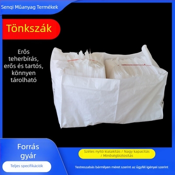 Nyitott aljú ton-vászon táska, kompozit szövött, PP anyag, testreszabható, ipari kopásálló táska cementhez, takarmányhoz, vegyi anyagokhoz, élelmiszerekhez