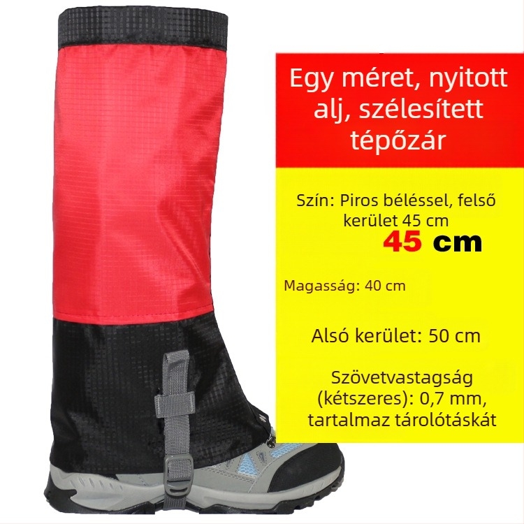 Hó gaiter kültéri síeléshez és hegymászáshoz, lélegző, vízálló, hidegálló, bővített bélés. Márka: Self-owned; Specifikációk: 50×25 cm; Termékkategória: Outdoor supplies