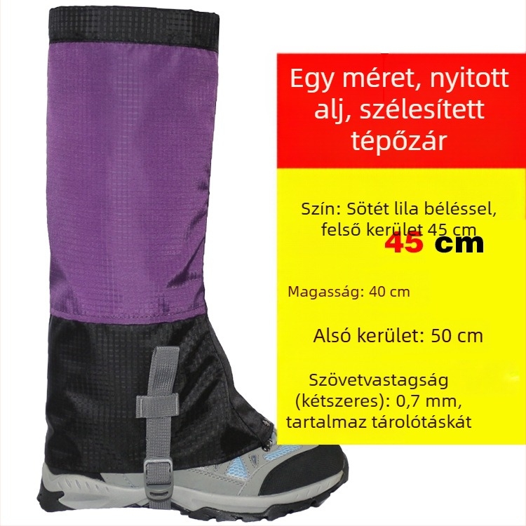 Hó gaiter kültéri síeléshez és hegymászáshoz, lélegző, vízálló, hidegálló, bővített bélés. Márka: Self-owned; Specifikációk: 50×25 cm; Termékkategória: Outdoor supplies