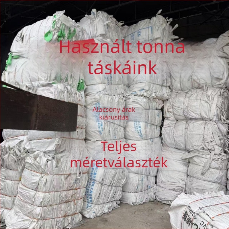 Szállítási csomagoláshoz használt műanyag szövött zsák, négy emelőgyűrűvel, nyomtatás nélkül