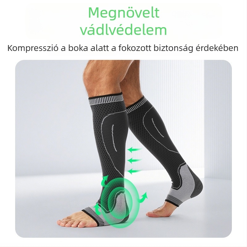 Hosszított vádlikompressziós mandzsetták, lélegzők, csúszásmentesek, kosárlabda, futás és maraton