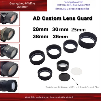 Elemlámpa védőfedő kompatibilis a T1/T2/X300V/X400V/SRO/MRO modellekkel, műanyagból, erő-vezérlésű kialakítású