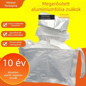 Alumíniumfóliával laminált tömegtáska, UV‑álló, öregedésálló, magas szilárdságú szövött tonnás táska, nagy térfogatú, vegyi anyagokhoz