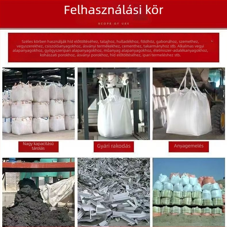 Ipari vastagított tonnás zsákok iszapkezeléshez előpréselt kivitelben