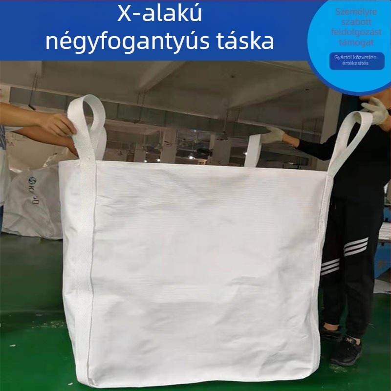 Keresztben aljzatú tonna zsák iszapra – nehéz teherbírású, PP anyag, 1800 kg teherbírás, műanyag szövött zsák