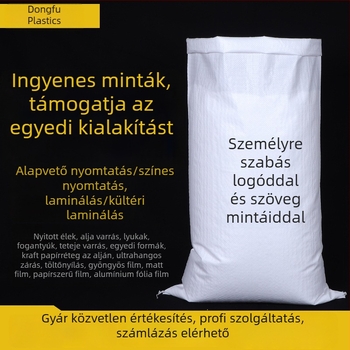 Konténer zsák, PP polipropilén, logó nyomtatás, teherbírás 25, termékkód Df124
