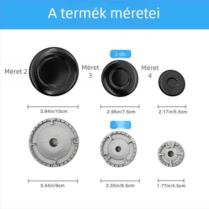 Sabaf gáz sütő tartozék: sík lángfedő + lángelosztó készlet; vasfedél + lángelosztó; kézi szerelés; nettó tömeg 500 g