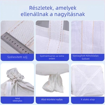 PP Szövött konténerzsák, megerősített és kopásálló, testreszabható igény szerint; szállítható anyagok: műanyag, cement, takarmány, abrazív anyagok; márka Xin Aohua