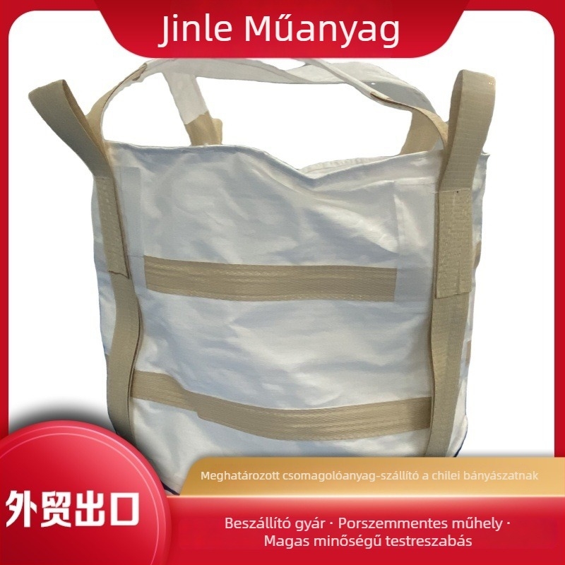 PP szövött konténertáska csőanyaggal, nyomtatott logóval, 2000 kg teherbírás