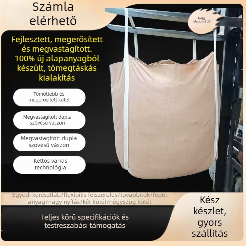 PP szövött zsákok 1 tonna és 1,5 tonna kapacitású iszap és szilárd hulladék számára, vastagított és kopásálló emeléshez