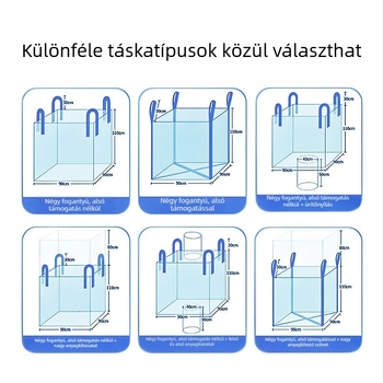Ipari PP szövött konténerszsák, vastagított, kopásálló, testreszabható; típus: konténerzsák; teherbírás és vastagság kérésre; alkalmas műanyag, cement és takarmsány szállítására