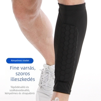 Lélegző Lycra méhsejt szerkezetű sípcsontvédő mandzsetta, futballhoz, kosárlabdához és lovagláshoz