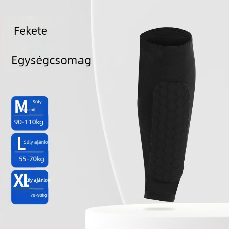 Lélegző Lycra méhsejt szerkezetű sípcsontvédő mandzsetta, futballhoz, kosárlabdához és lovagláshoz