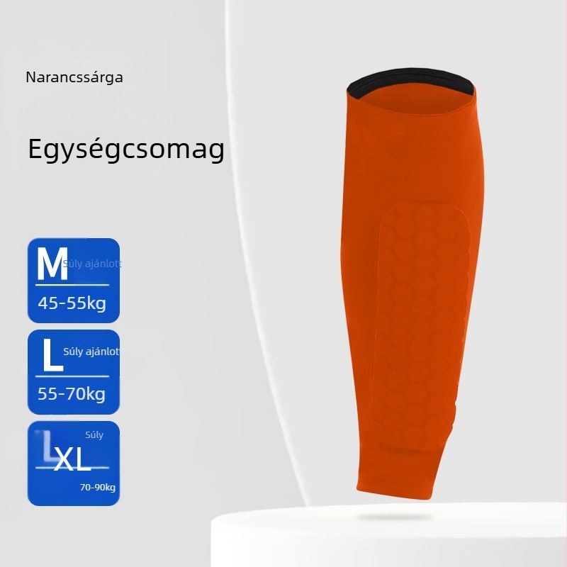 Lélegző Lycra méhsejt szerkezetű sípcsontvédő mandzsetta, futballhoz, kosárlabdához és lovagláshoz