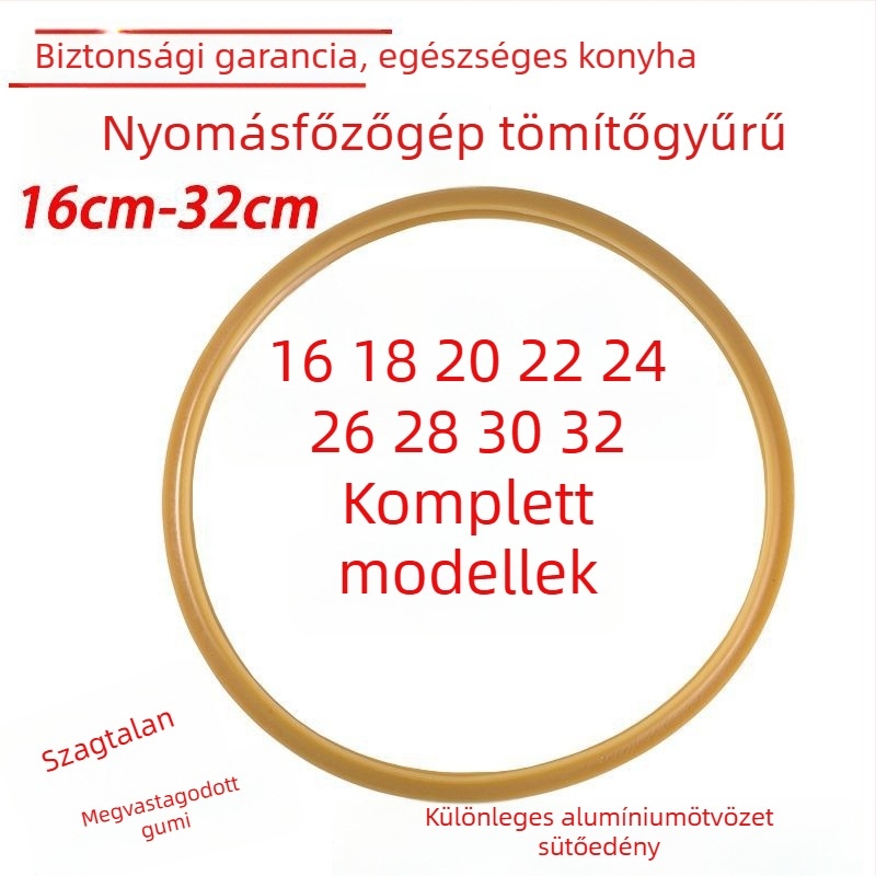 Alumínium tömítőgyűrűk készlet nyomásos edényekhez – kompatibilis a standard fedőkkel