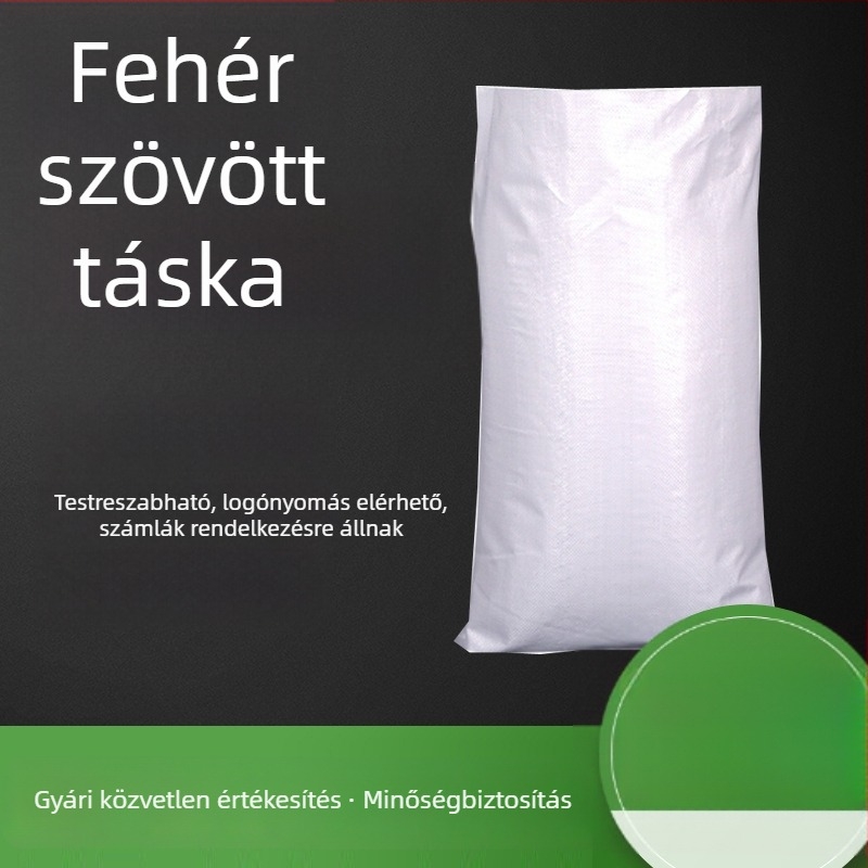 Hálós konténerzsák logónyomtatással, alkalmas műanyag, cement, takarmány és vegyi anyagok szállítására