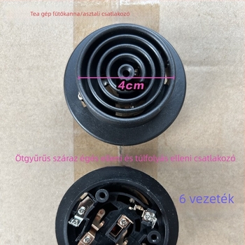 Elektromos vízmelegítő kiegészítő teabár géphez: teáskanna alap, csatlakozó és összekötő