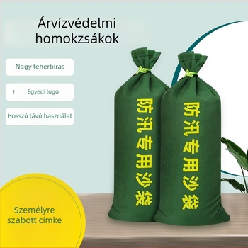 Árvízvédelmi homokzsákok, vízálló és vízfelvételre képes expanziós zsákok, vászon homokzsákok árvízvédelmi és tűzoltási felhasználásra, szövött tárolózsák