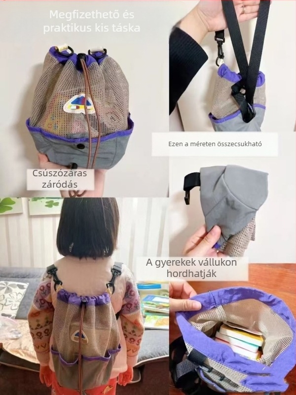 Uniszex gyerek hátizsák Oxford anyagból, légáteresztő, megkönnyíti a terhet, óvodába