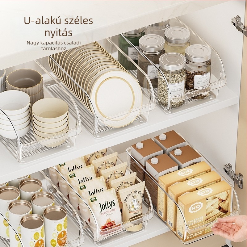 Hűtőszekrény tároló doboz, élelmiszer PET anyag, fiókos kivitel élelmiszerek rendezéséhez