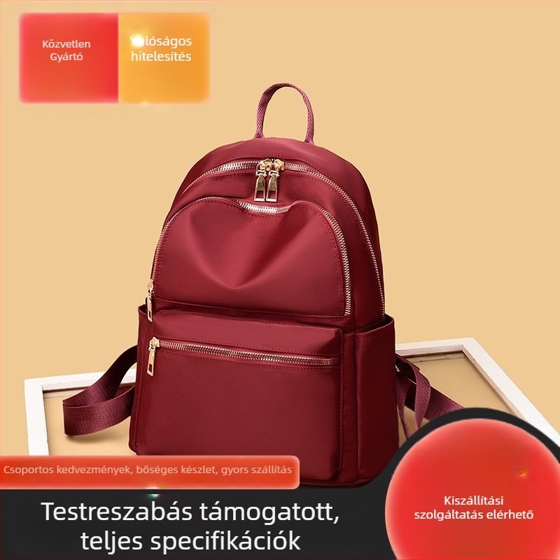 Női hátizsák, egyszerű divat, Oxford anyag, kapacitás 20L alatt, kopásálló hátpanel, egyszínű, városi minimalizmus