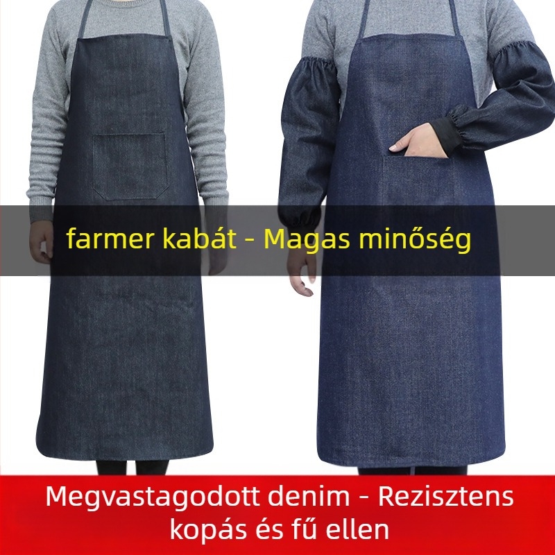 Nylon vászonból készült védő kötény – kopásálló, megerősített, 230 g, konyhai és gyári használatra