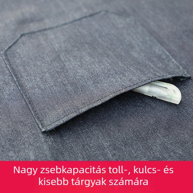 Nylon vászonból készült védő kötény – kopásálló, megerősített, 230 g, konyhai és gyári használatra