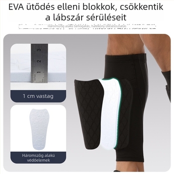 Futballhoz készült vádlivédő leggings – Poliészter + Spandex, véd a vádlin, légáteresztő, csúszásmentes, méhsejt mintázatú, éjszakai visszaverő
