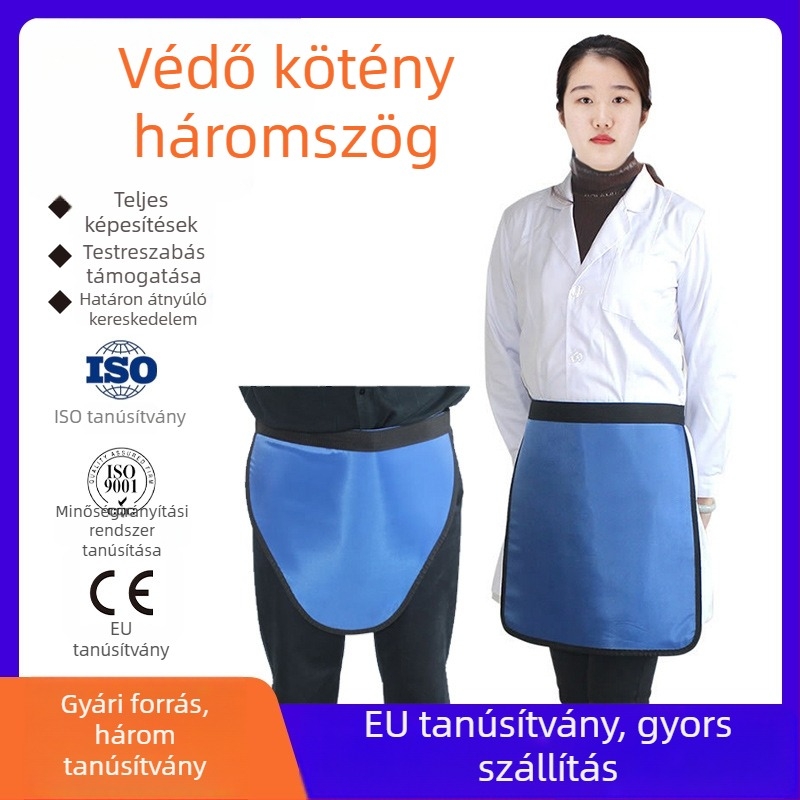 Ólomos védőruha röntgensugárzás elleni védelemhez, védőruha és háromszög-kötés